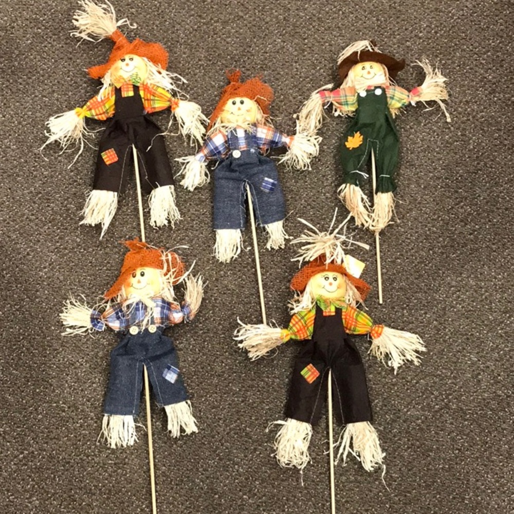 Lot of 5 Harvest Scarecrows